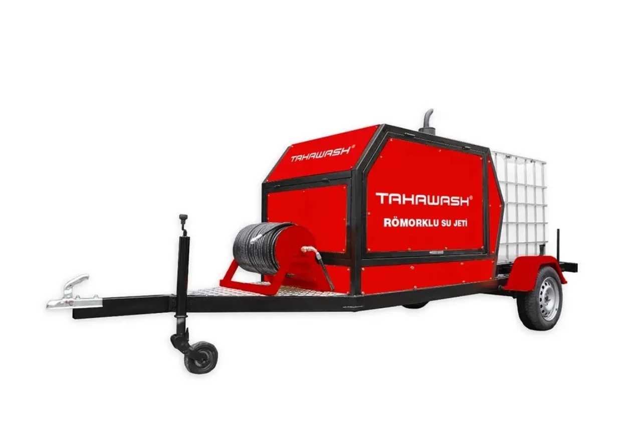 Bakaş BKS-R-500/22 Römorklu Yüksek Basınçlı Su Jeti (22 L/dk - 500 Bar)